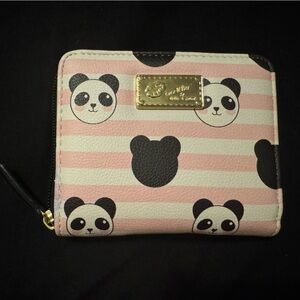 Betsey Johnson Pink and White Panda Wallet
